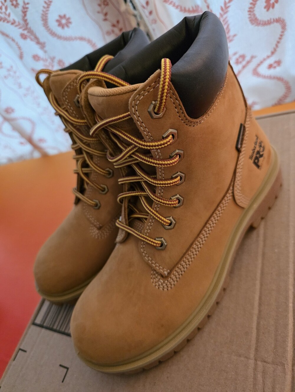 NWOT Timberland PRO Tan Work Boots with Black Collar